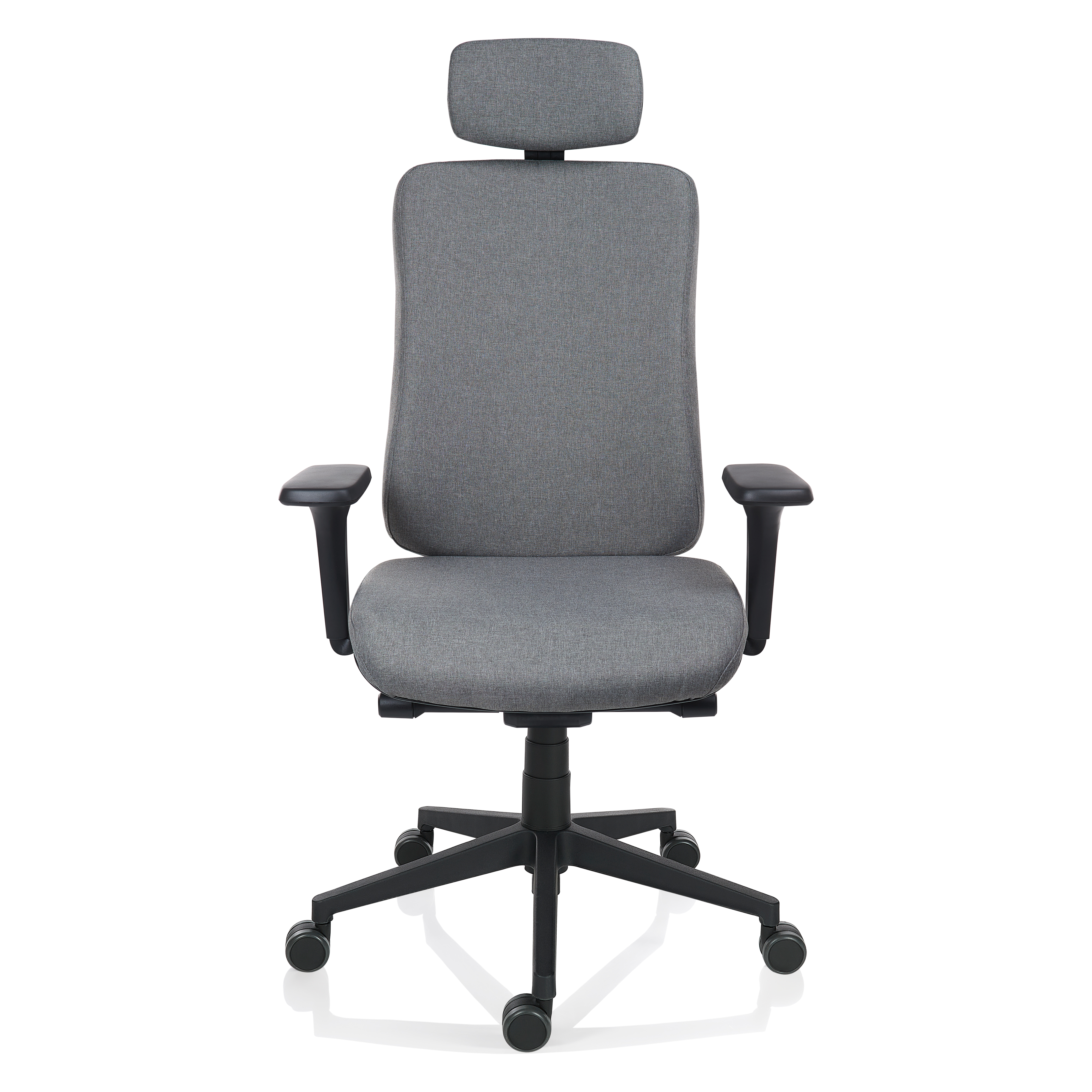 Scaun ergonomic Pure Black T PDH, vedere frontală