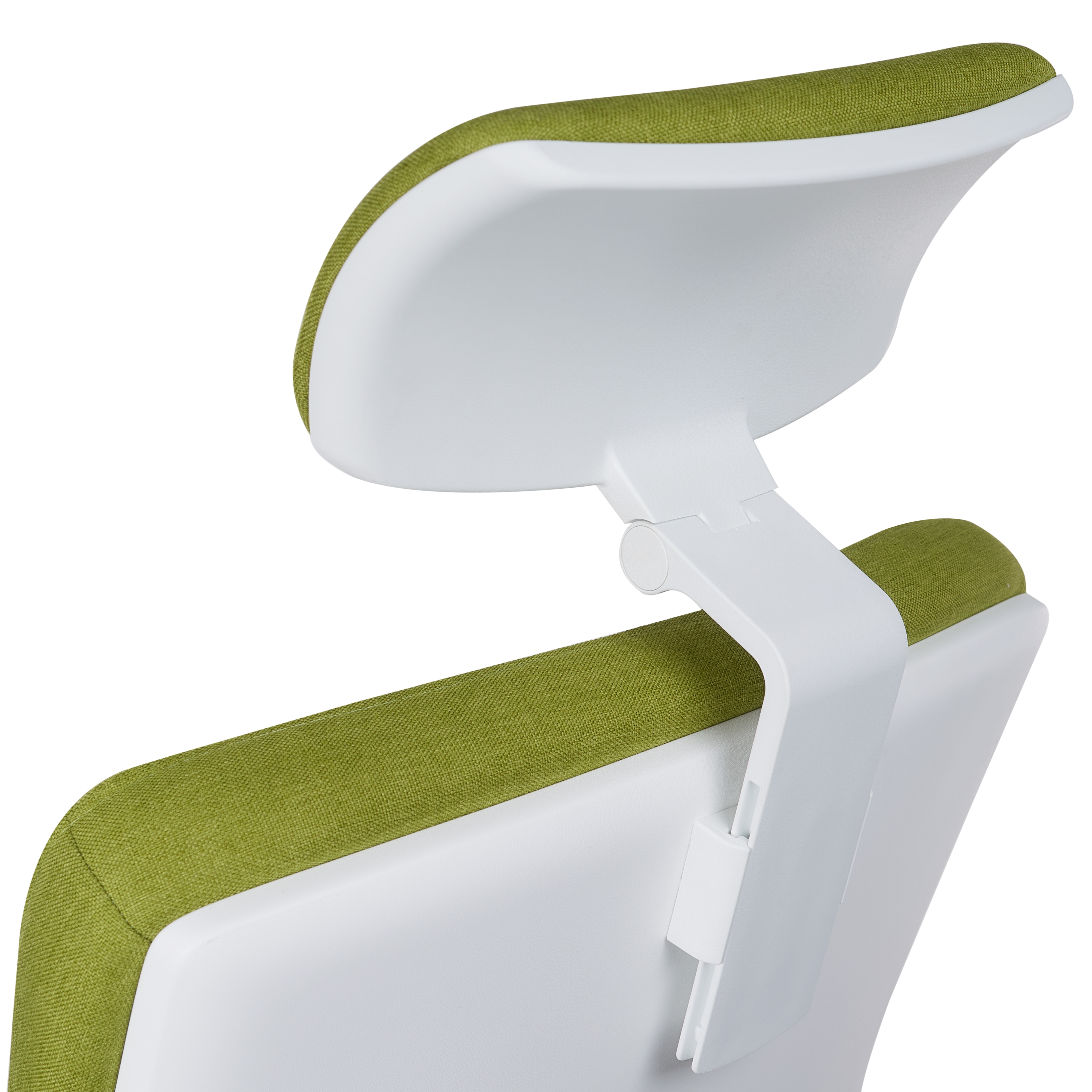 Detaliu spătar Pure White – reglaj Up&Down și profil ergonomic