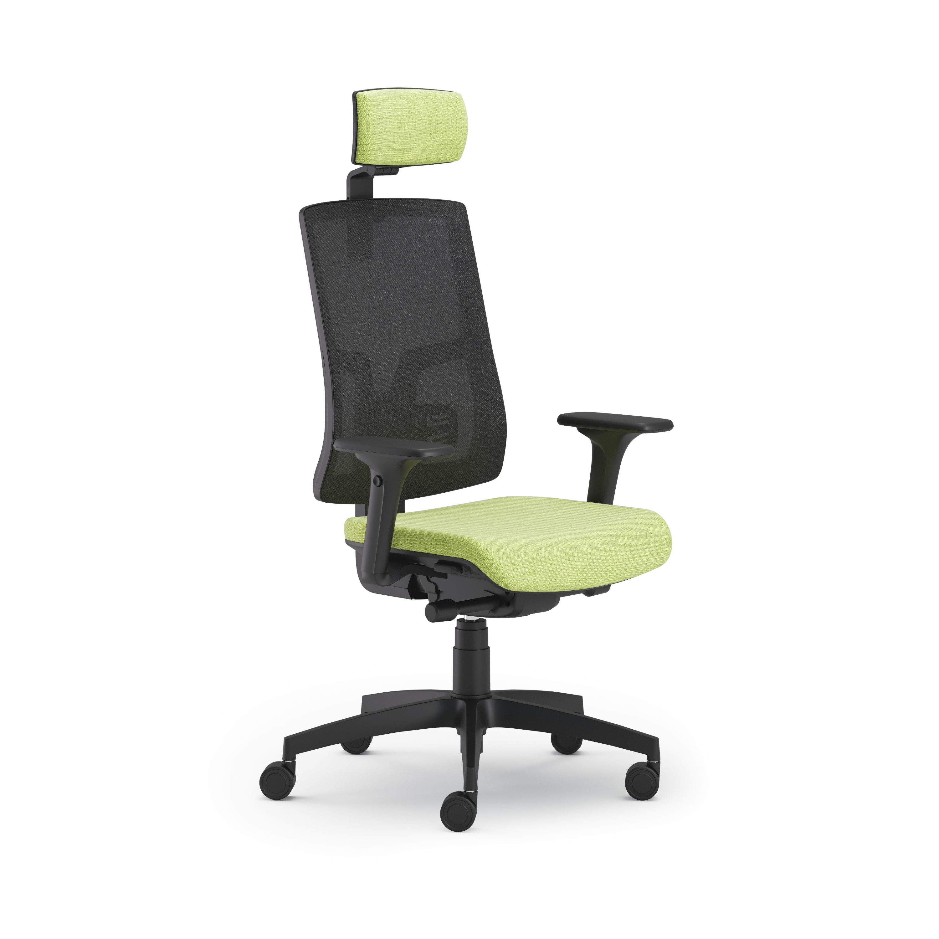 Scaun ergonomic Pure Black Mesh PDH – vedere 3/4