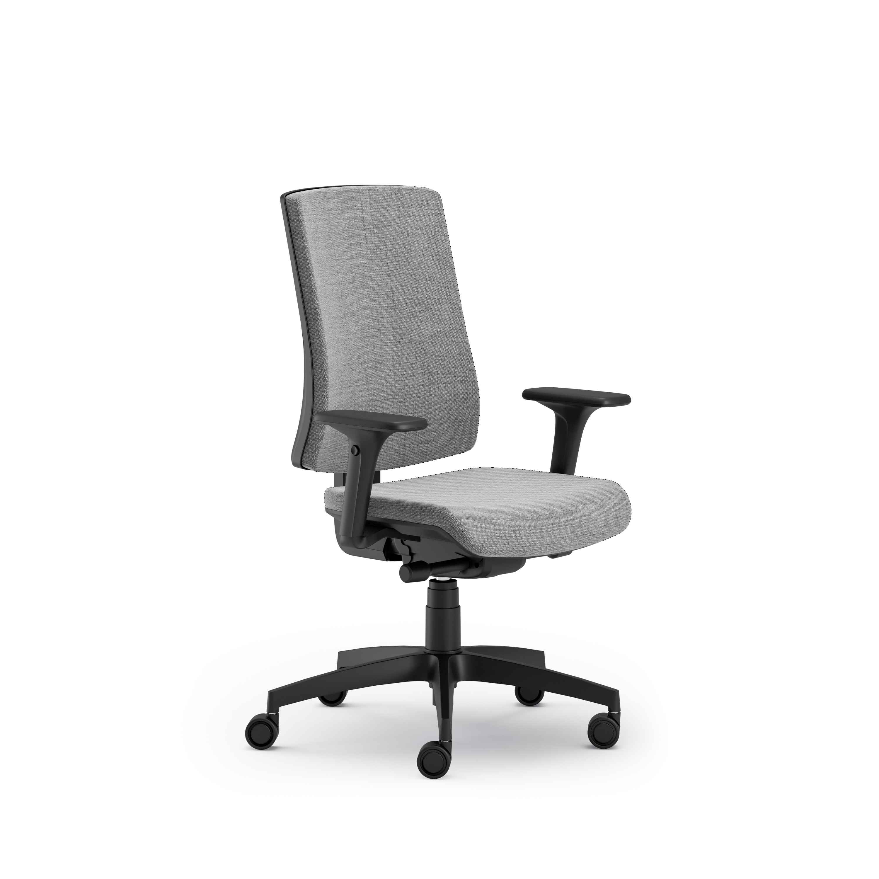 Scaun ergonomic Pure Black T – vedere 3/4
