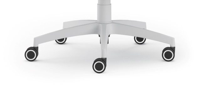 Bază stea din polipropilenă albă scaun Pure