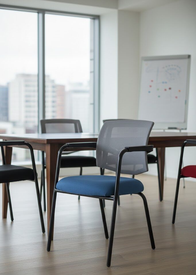 Scaun Lapel Visitor în sală de ședințe – utilizare reală