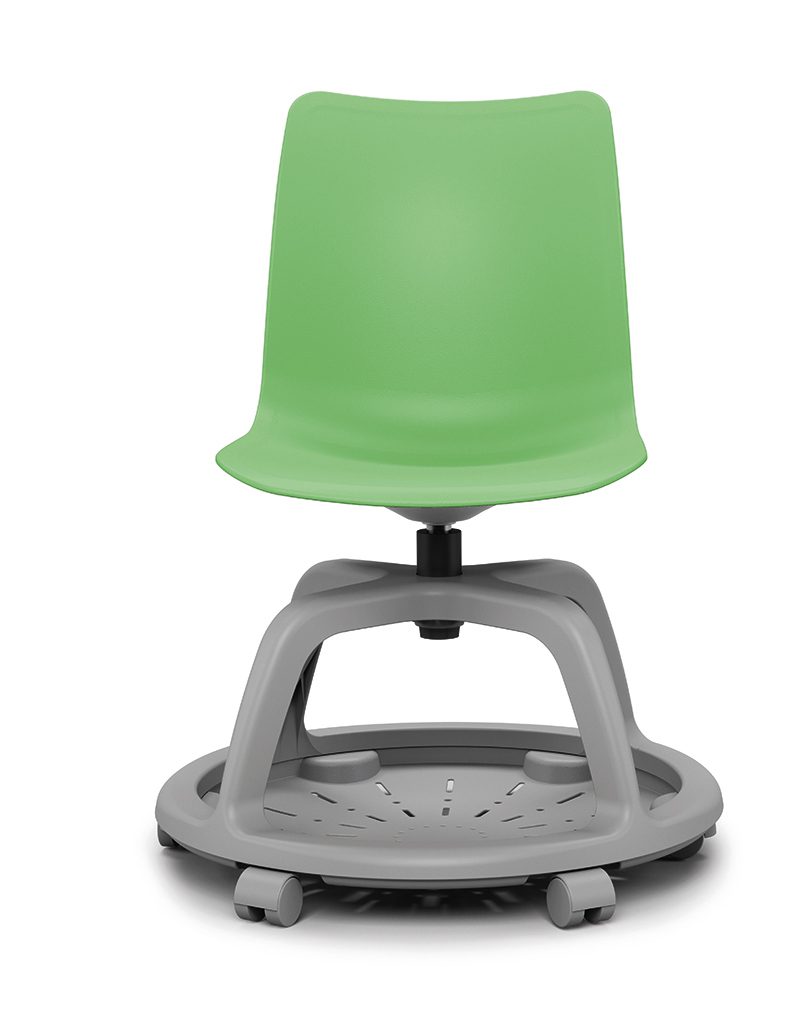 Scaun College verde vedere frontală