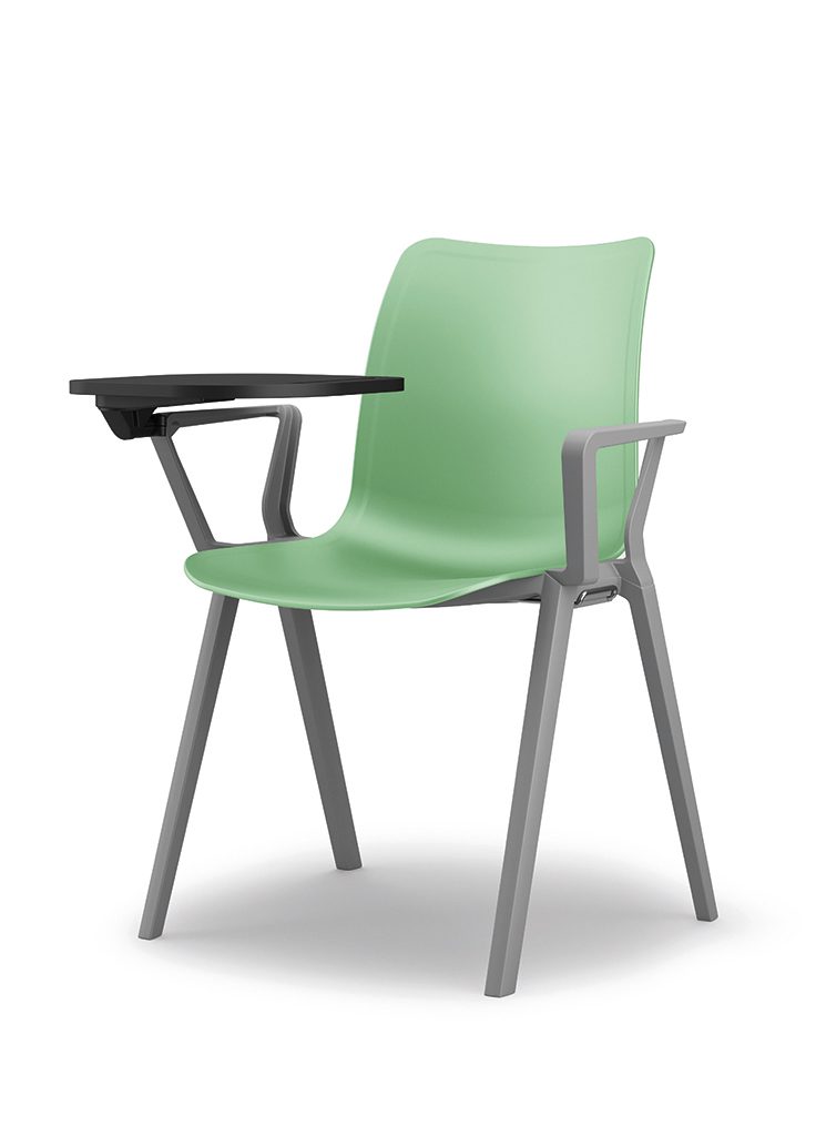 Scaun College Class verde cu măsuță rabatabilă