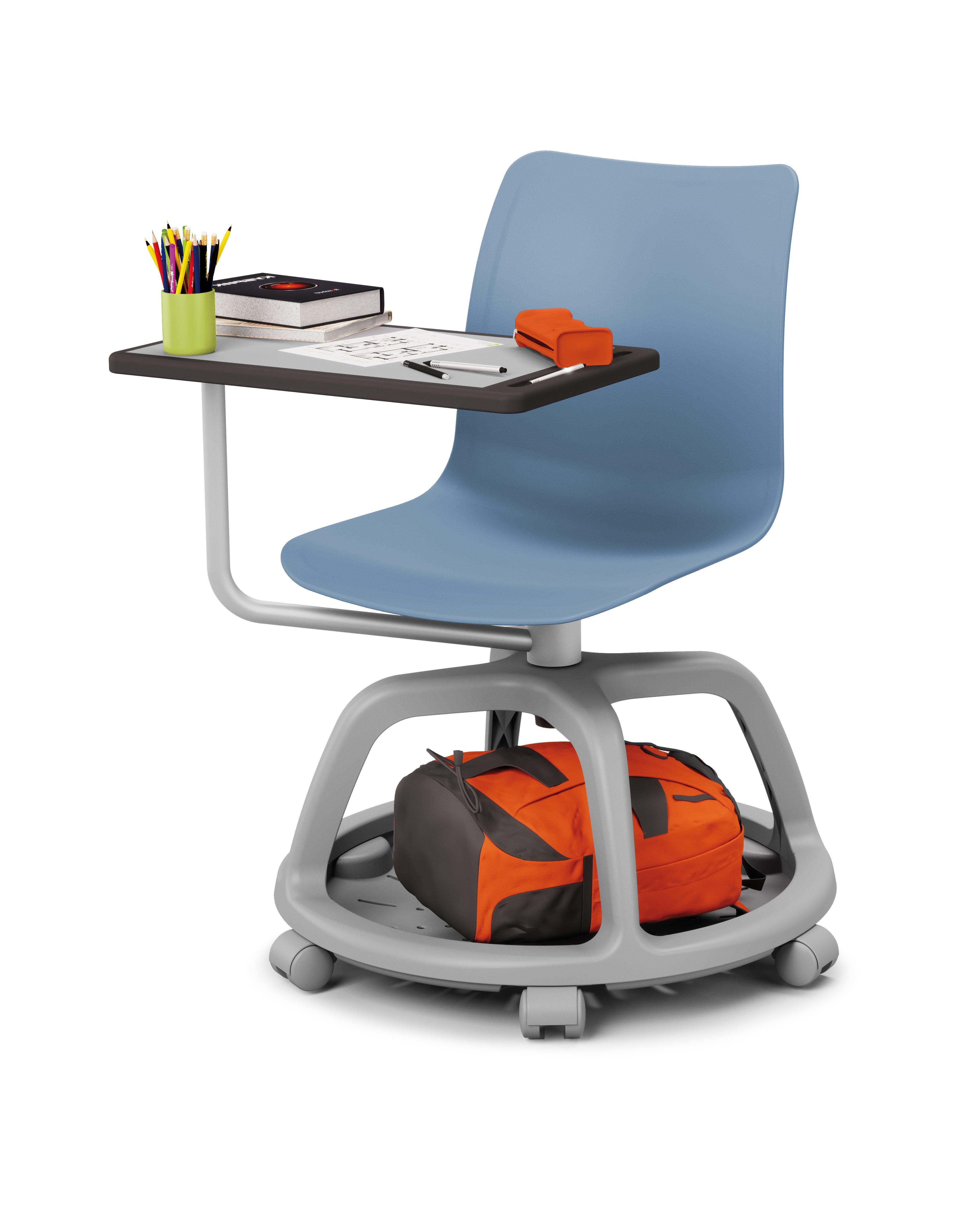 Scaun Antares College cu tăbliță de scris și suport de rucsac