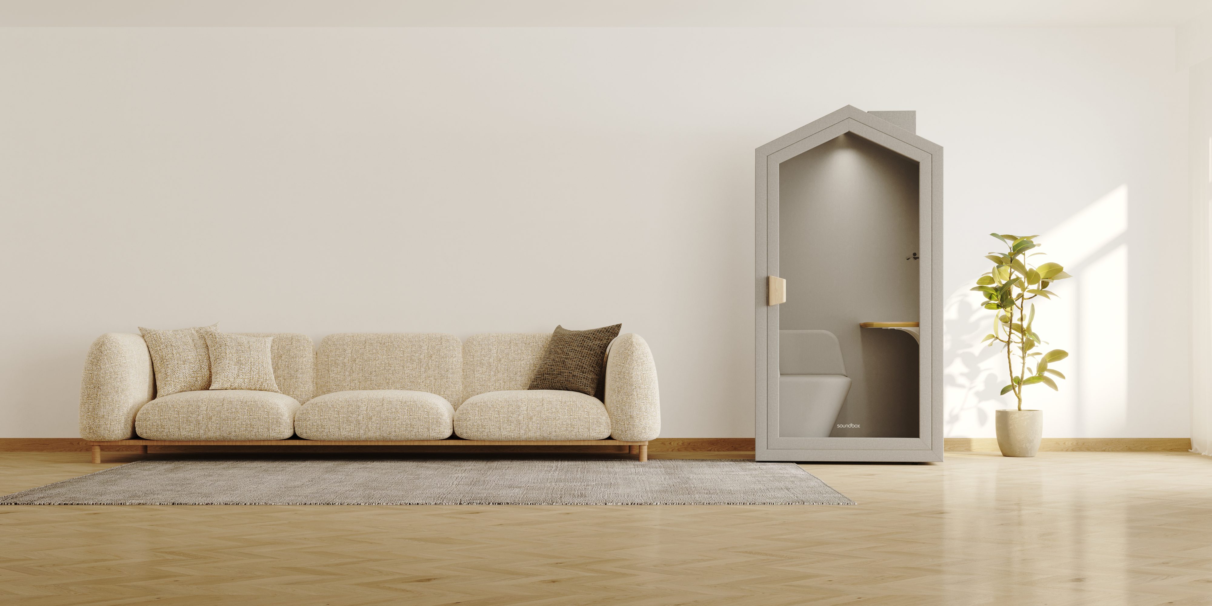 Cabina acustica minimalista