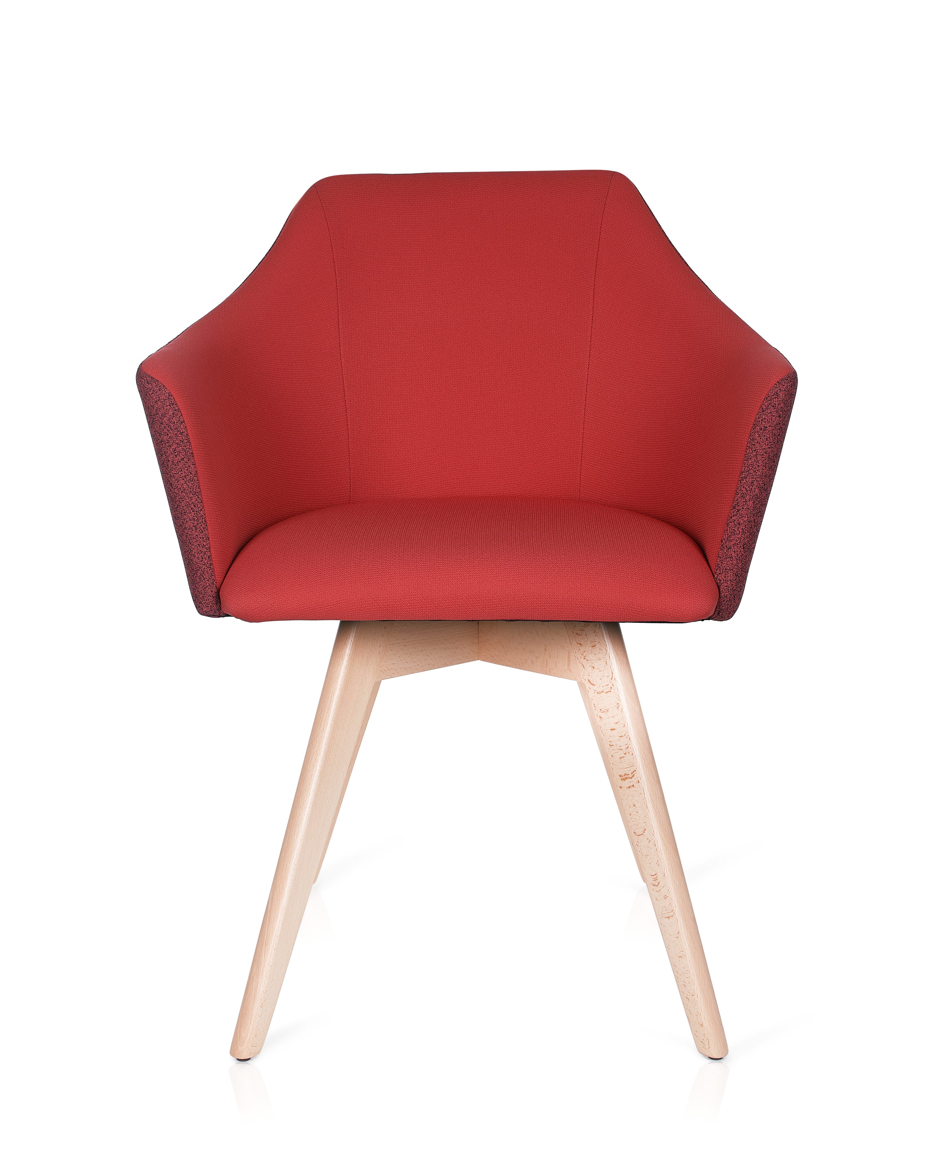 Scaun Ravenna roșu vedere frontală