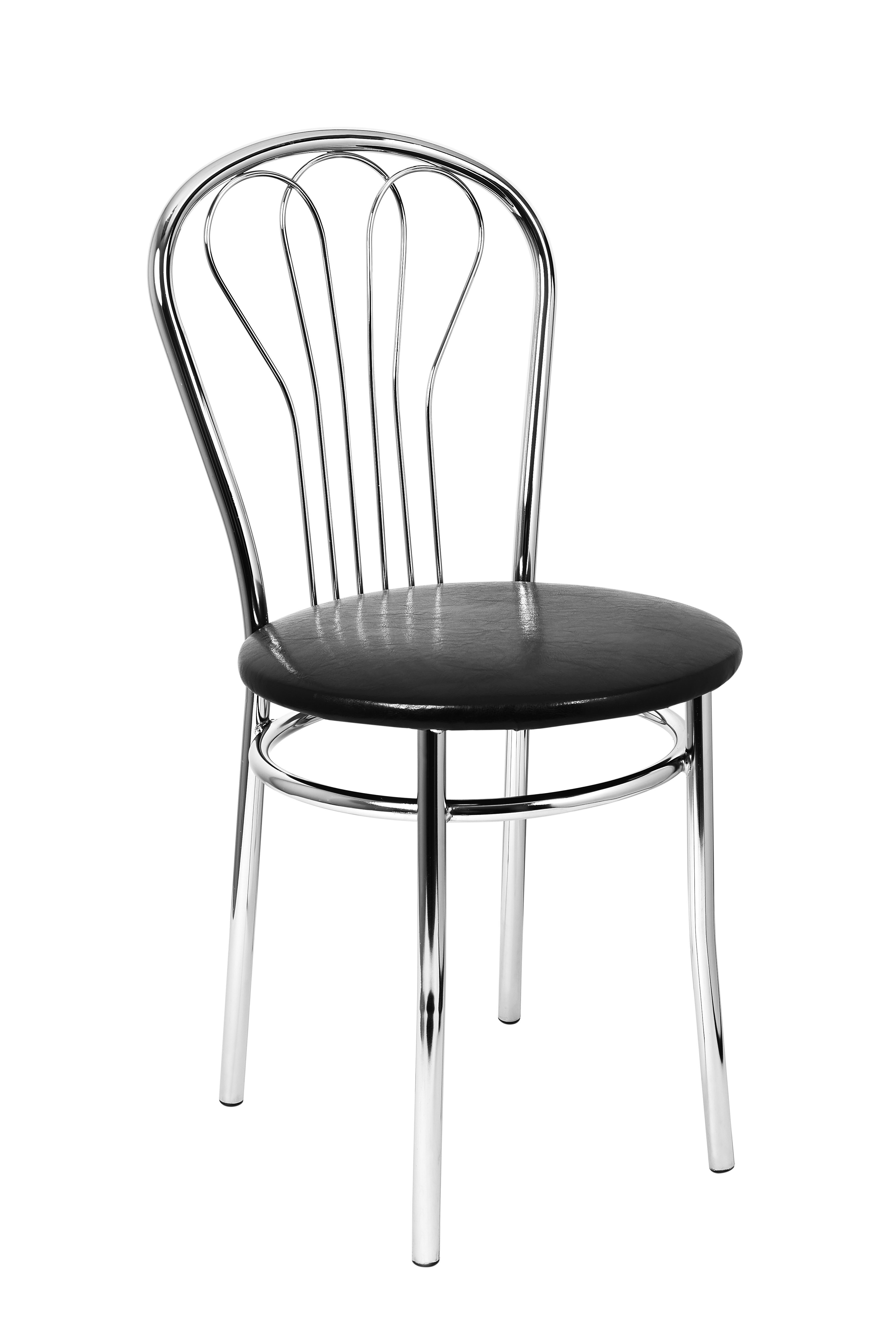 Scaun Vanessa cadru cromat vedere laterală