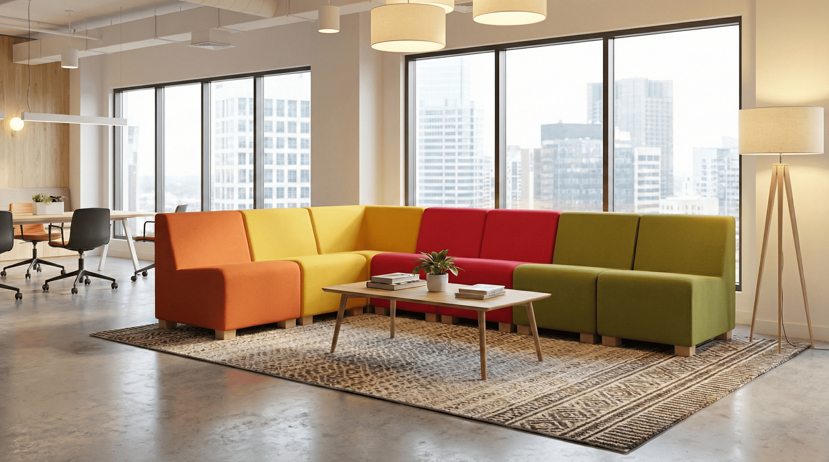 Configurație modulară Trio multicoloră tip șarpe