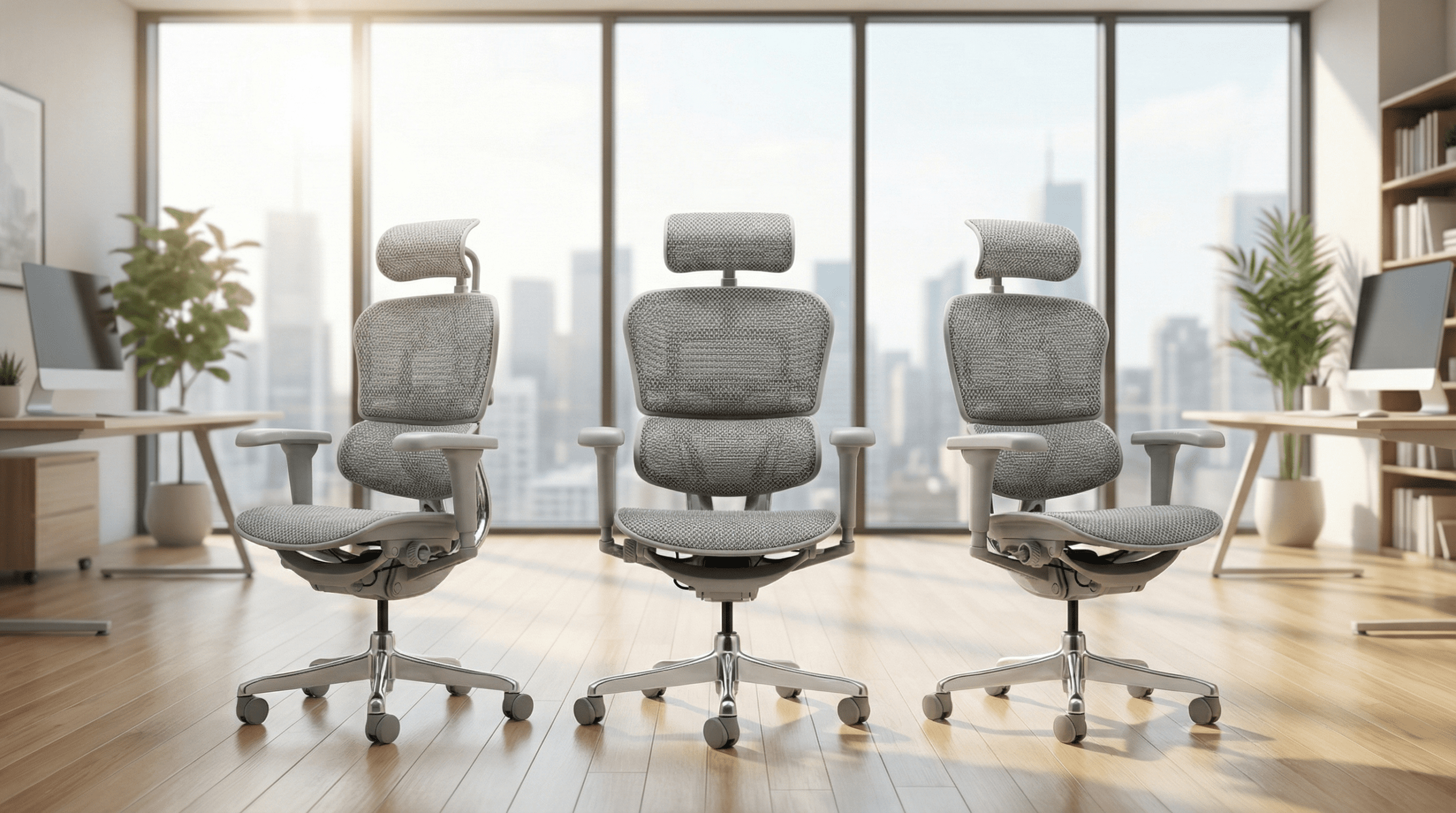 Birou modern cu Ergohuman Ultra