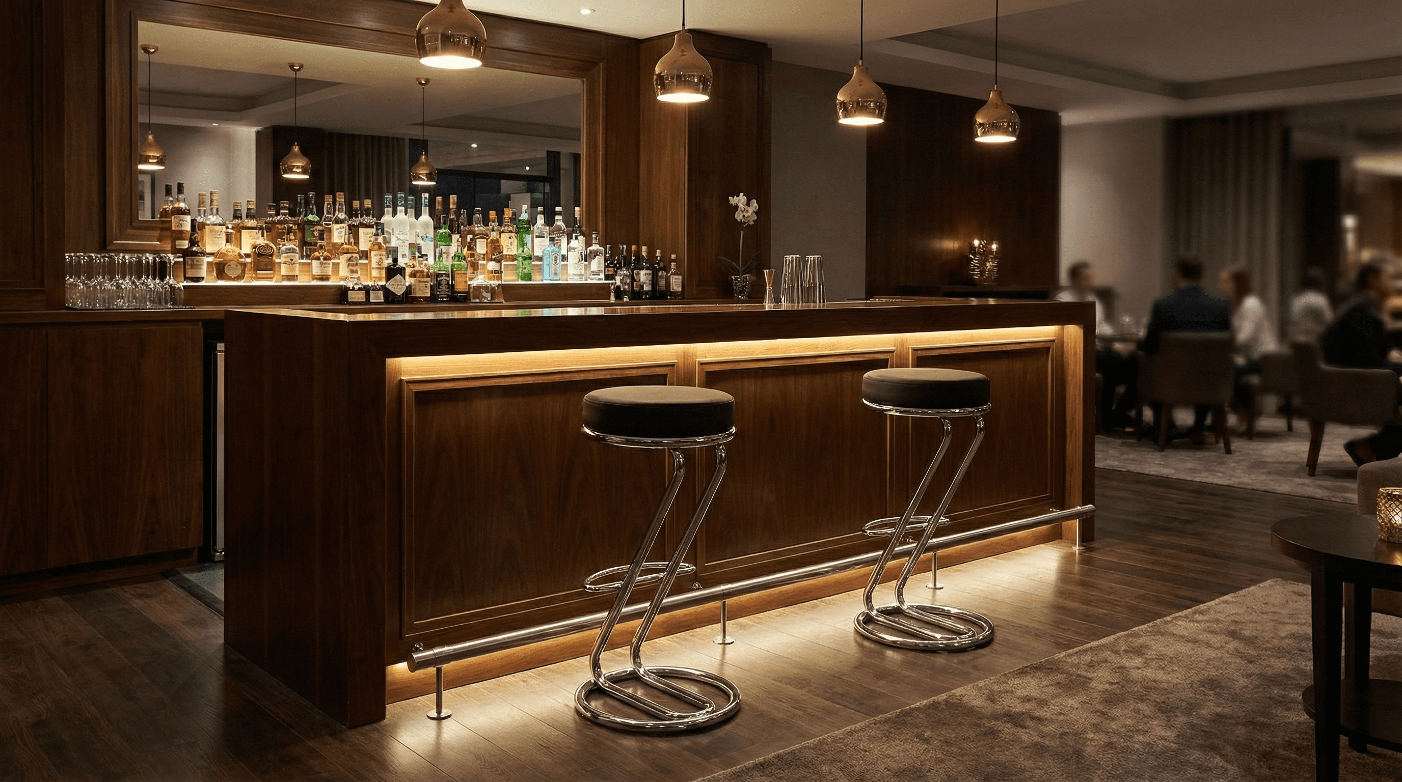 Scaun de bar Zeta în ambient elegant