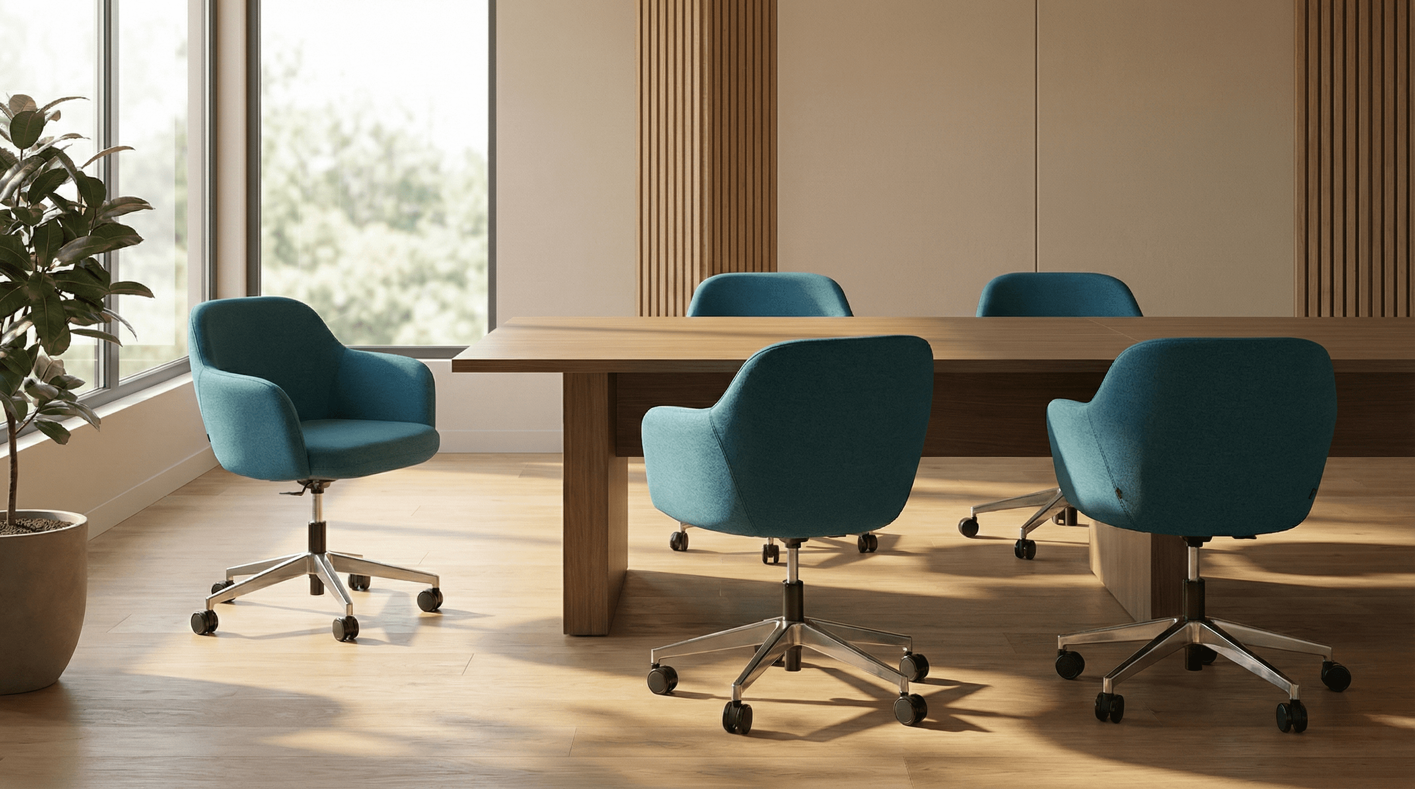 Scaun Rimini Ergo Alu în ambient office modern