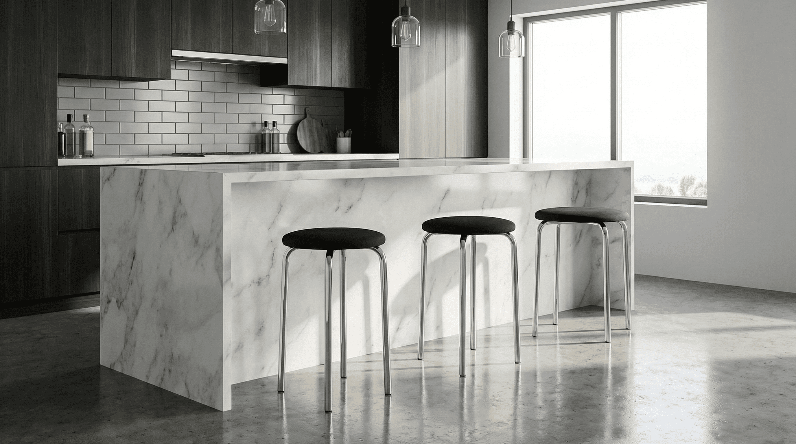 Design minimalist tabureți negri