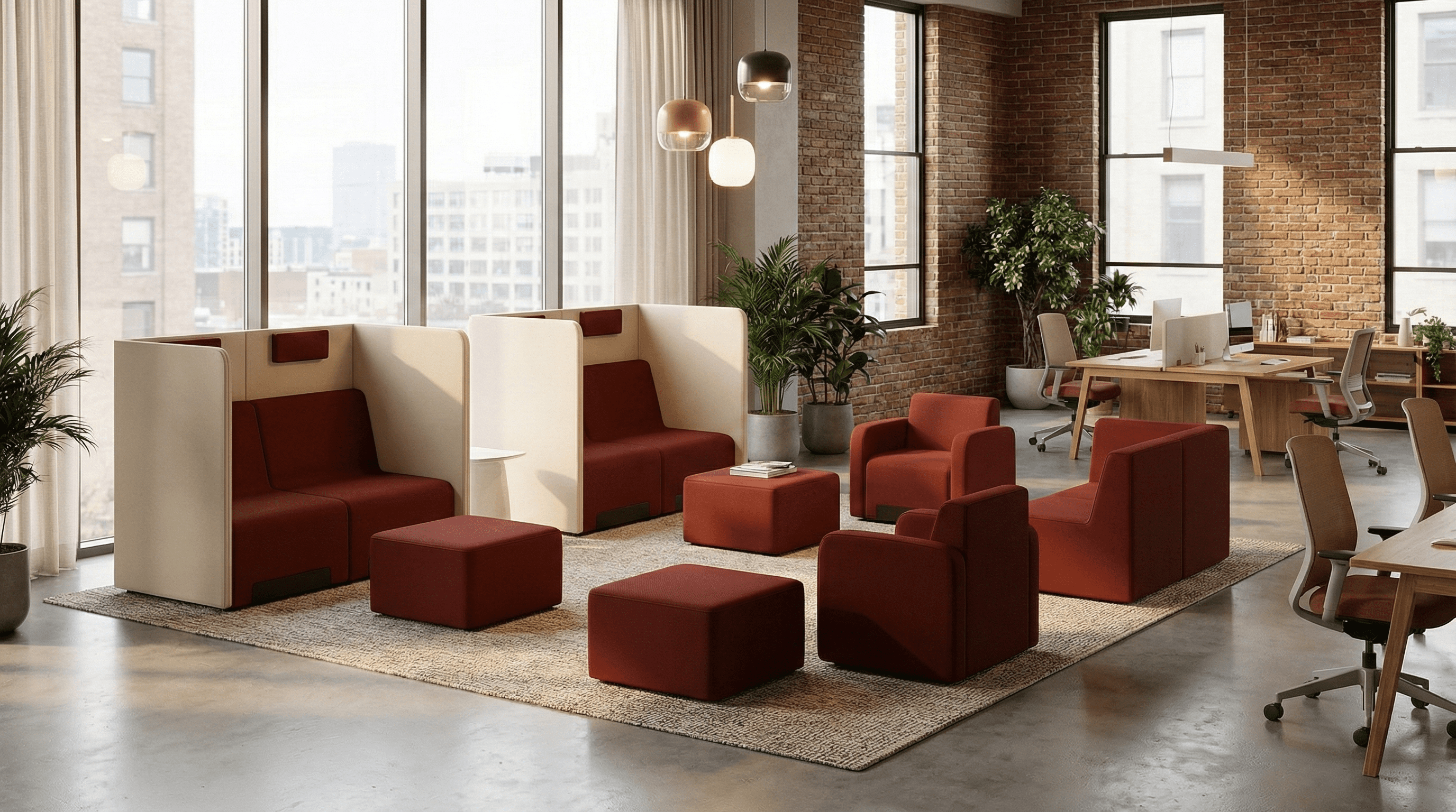 Insulă de discuții office cu Rubico