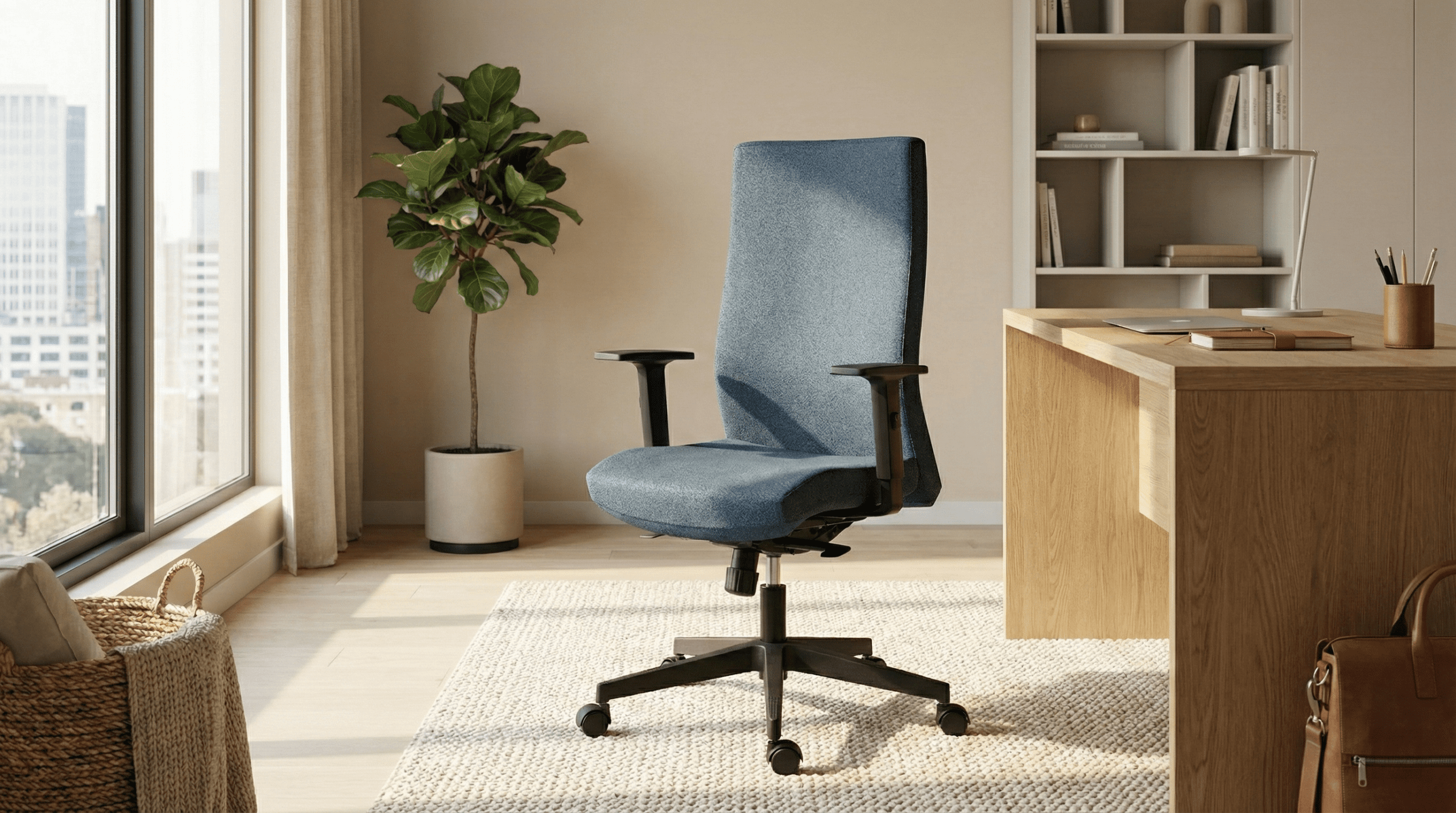 Scaun ergonomic Boston FIX SYN-A în ambient de birou