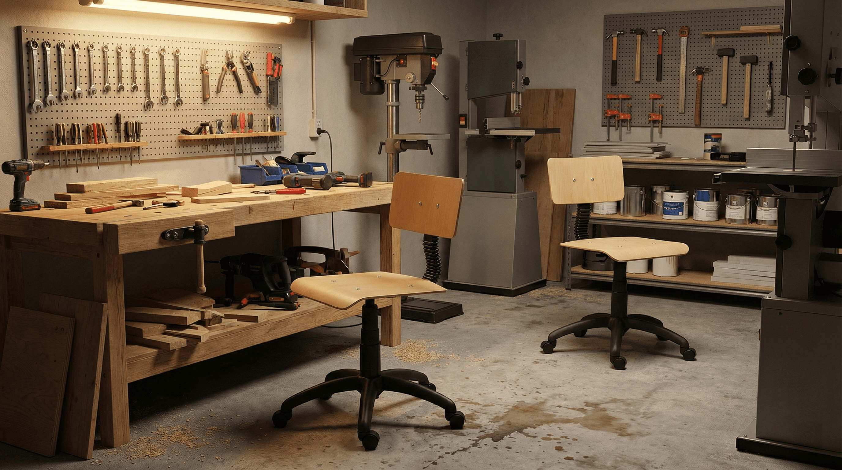 Textură lemn stratificat scaun atelier