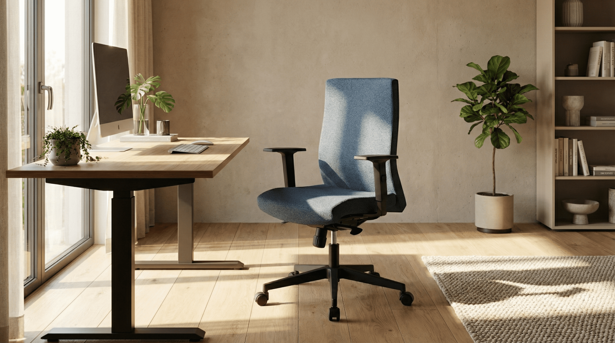 Scaun ergonomic Boston SYN-A în ambient de birou