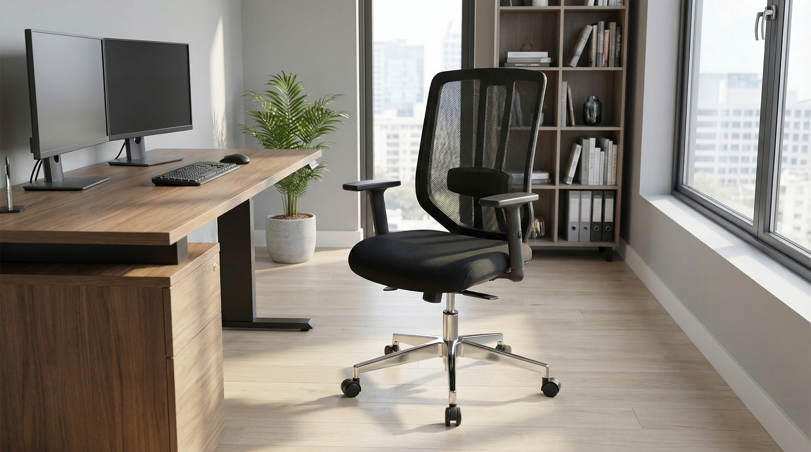 Scaun ergonomic Vertigo în spațiu de birou modern