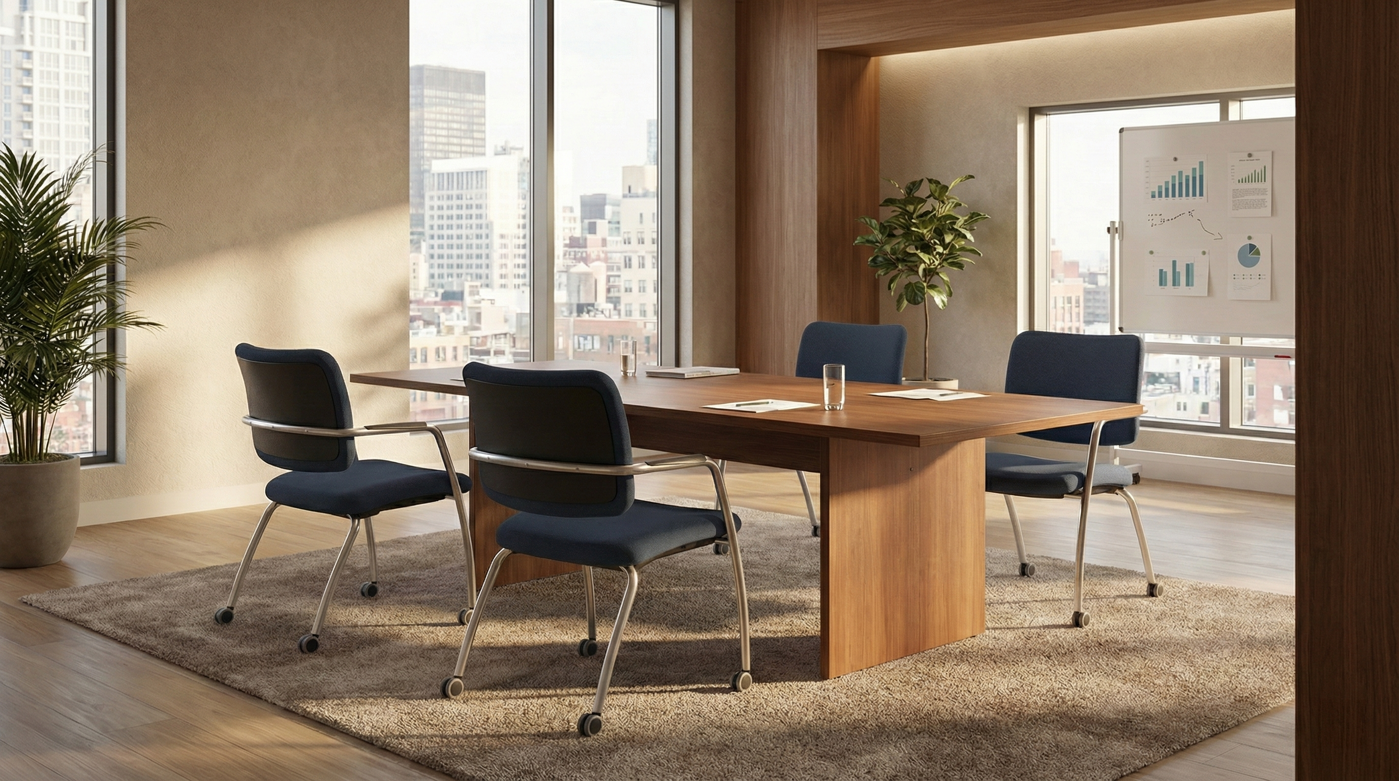 Scaun conferință Magix Fly în sală de ședințe modernă