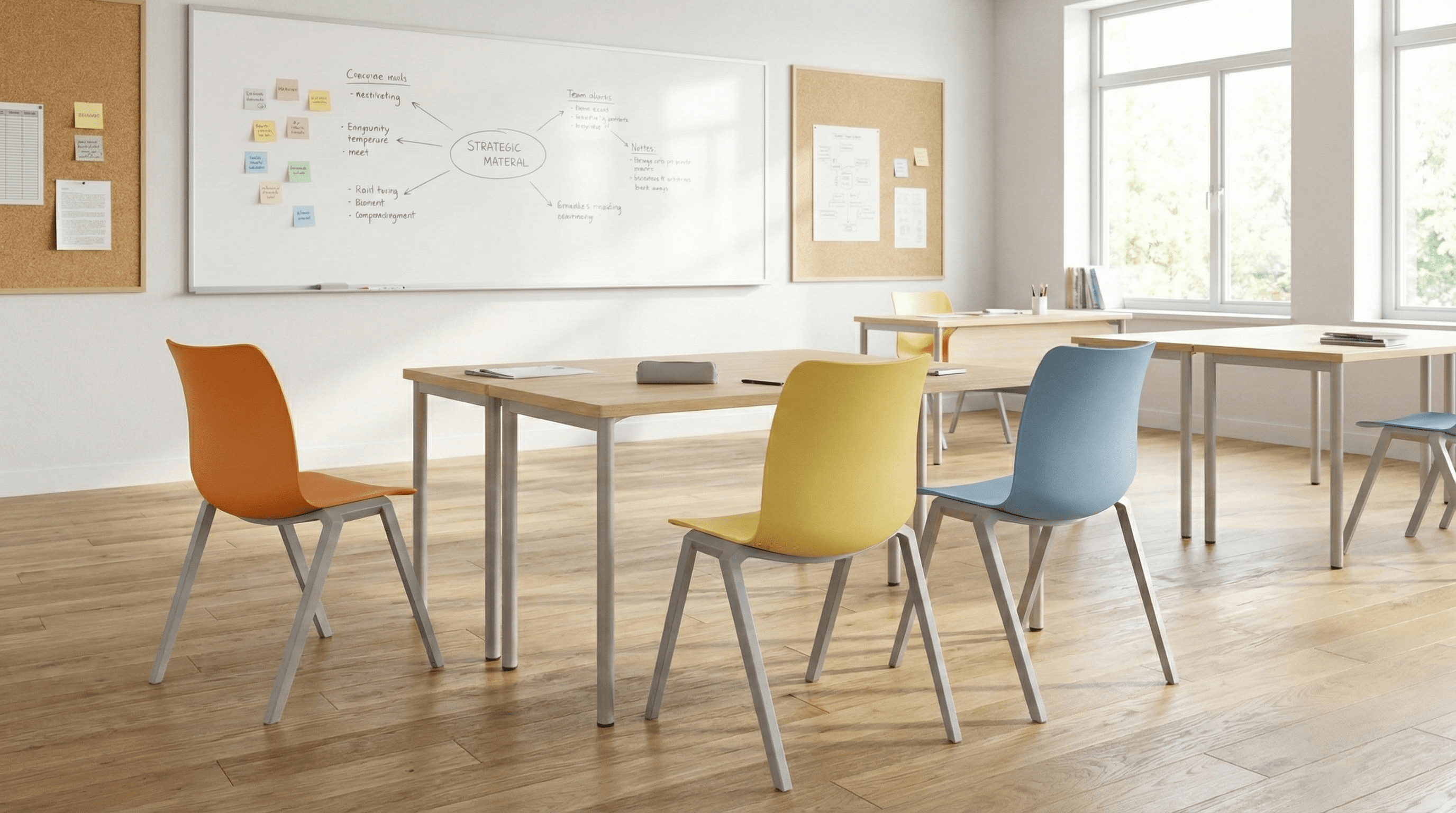 Scaune College Class într-o sală de curs