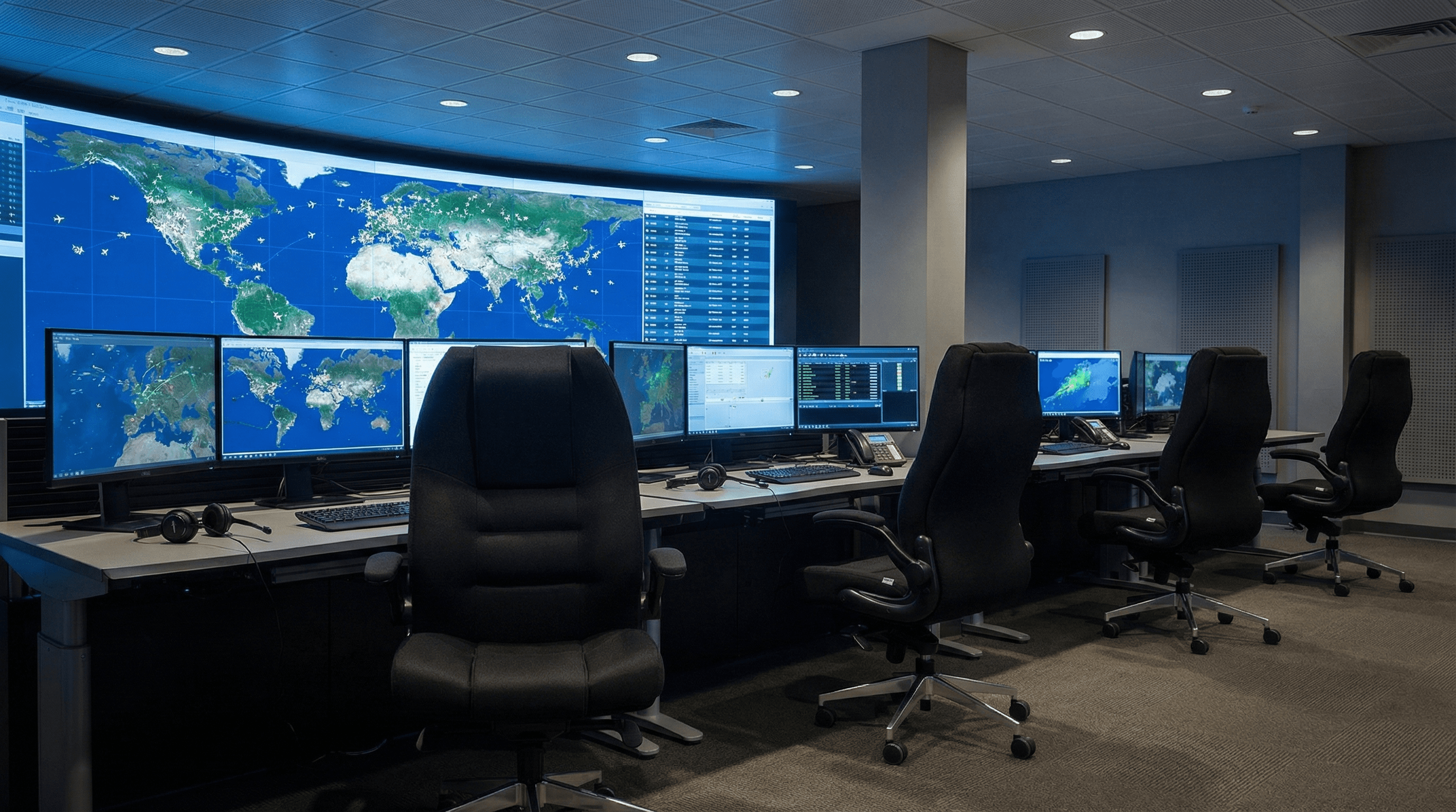 Scaun Markus în centru de comandă