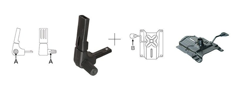Mecanism contact permanent scaun ergonomic