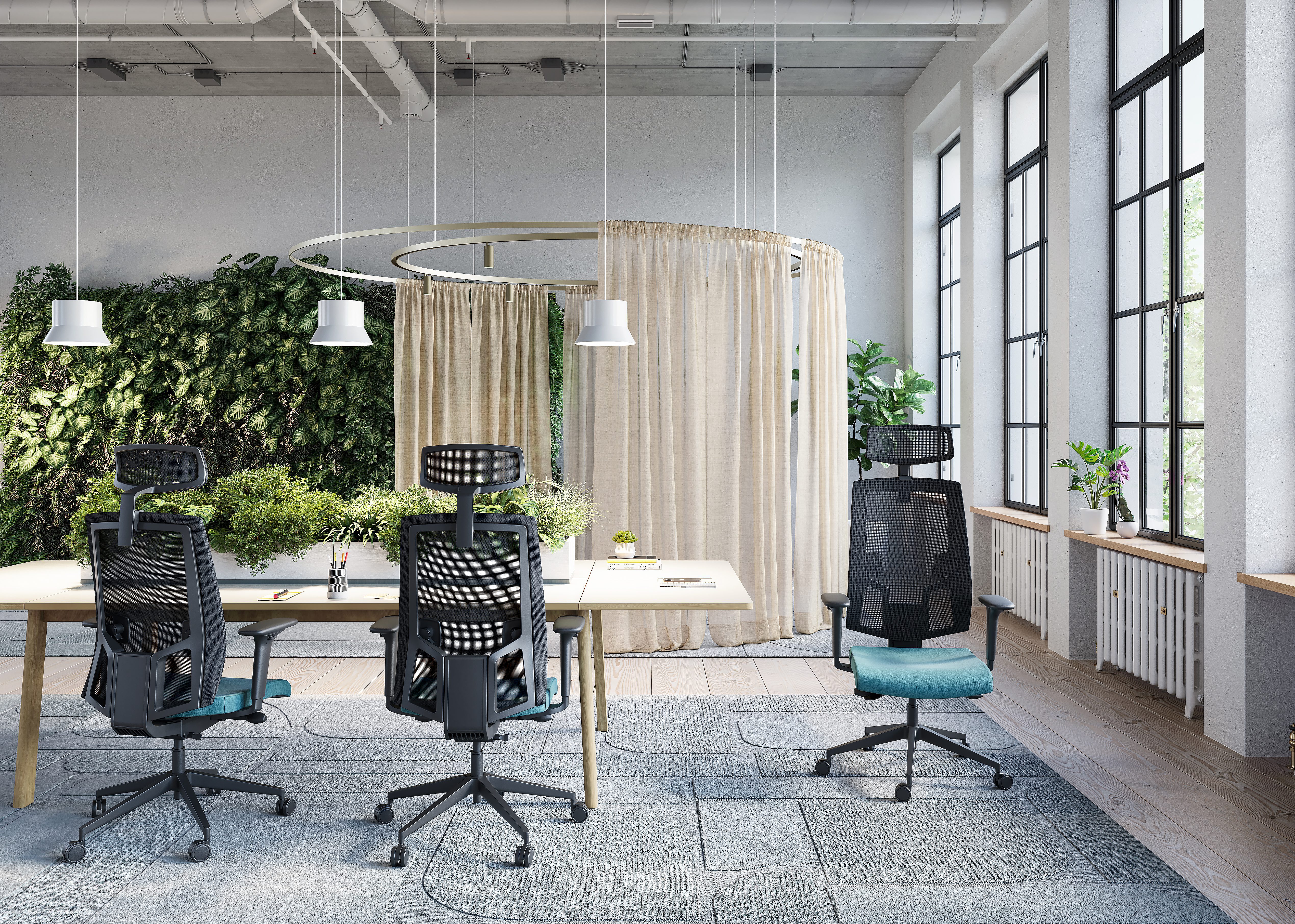 Scaune Lapel SYN-A PDH în spațiu de birou modern