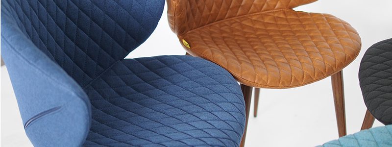 Detaliu cusătură diamant scaun Cover