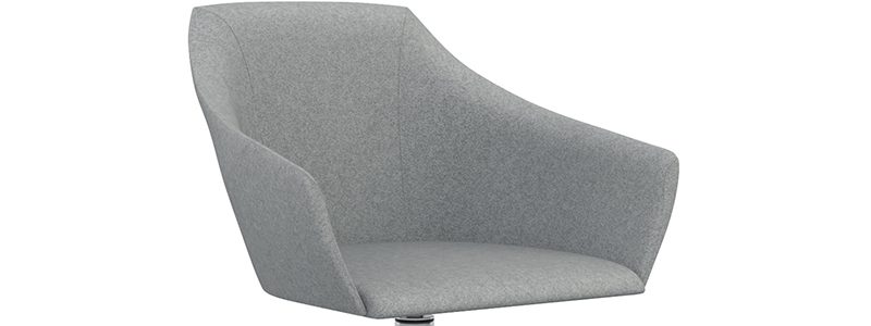 Forma curbată a spătarului Ravenna