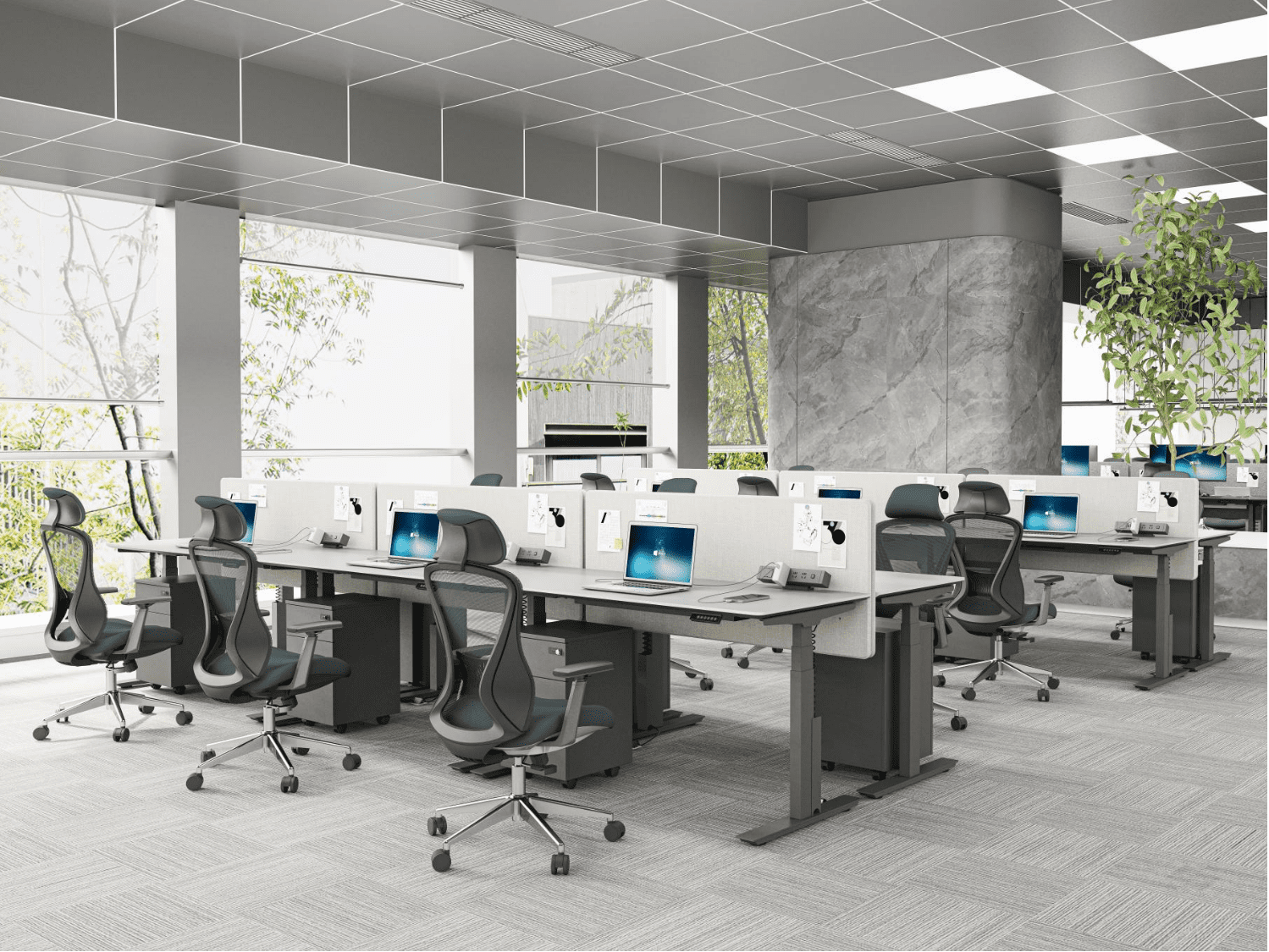 Profil lateral birou