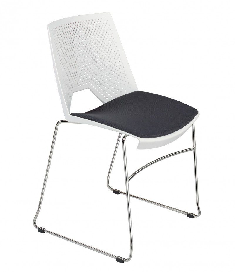 Scaun Strike 2130 Alb cu șezut tapițat